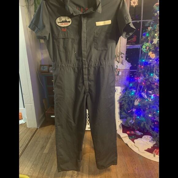 Vintage Bath Iron Works Maine ship builder coveralls. Engineer red embroidery! - Picture 5 of 9